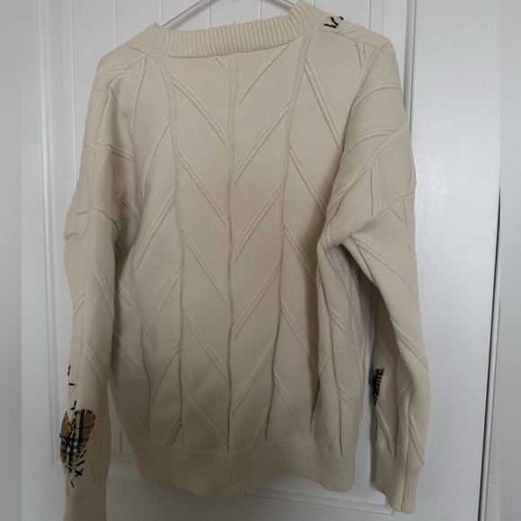 Ebossy Cream Cable Knit Cardigan Sweater - Picture 9 of 9